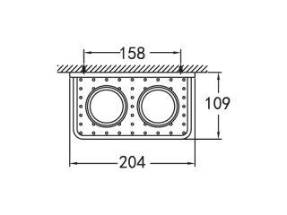 Стакан настенный двойной, хром Cezares CZR-F-8920A
